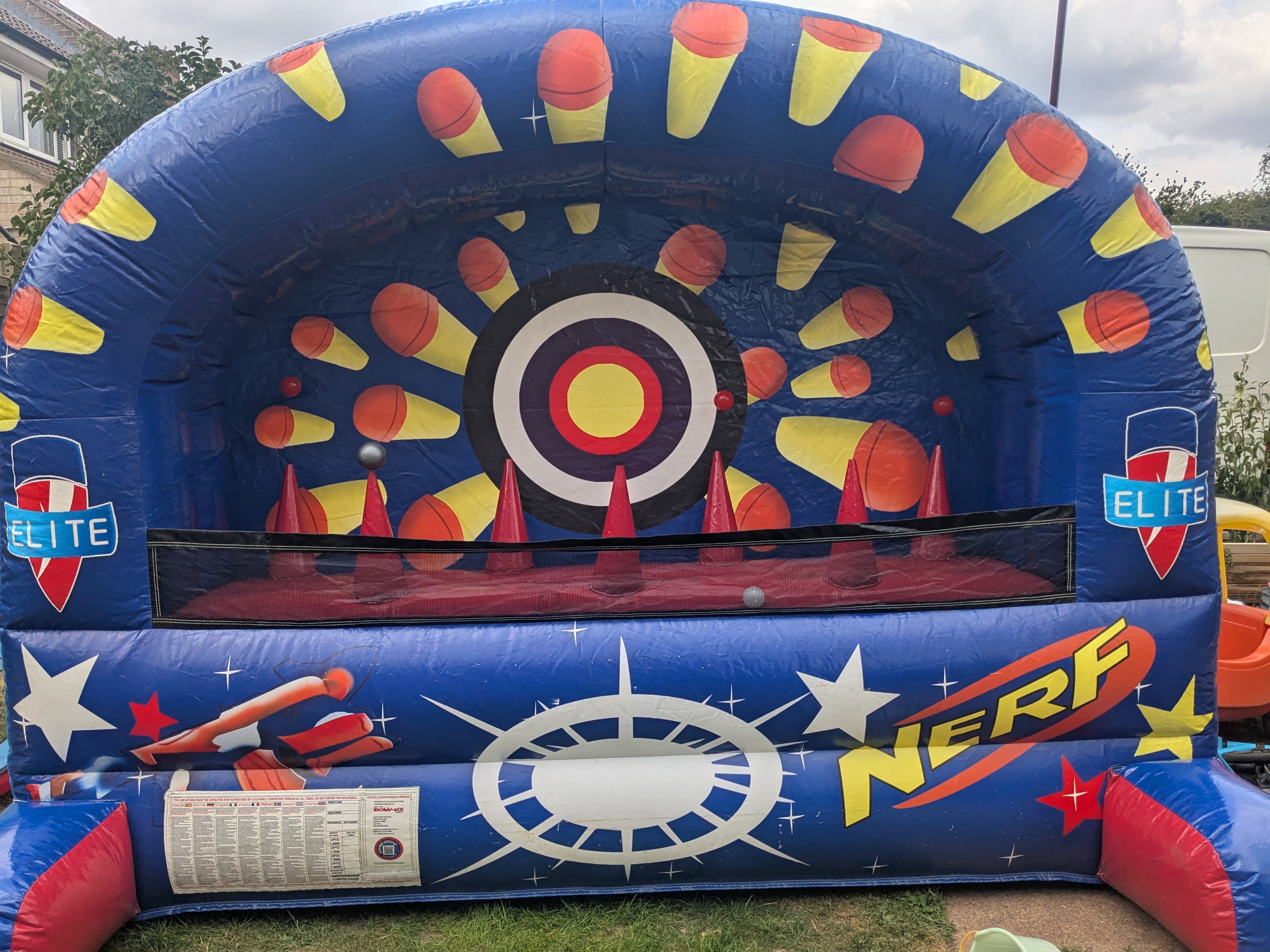 Nerf Target Shooter bouncy castle